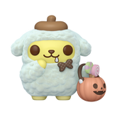 pop! pompompurin with pumpkin bucket (flocked)