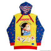 chucky good guys color block unisex hoodie