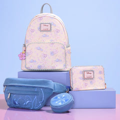 stitch & angel cherry blossom all-over print mini backpack