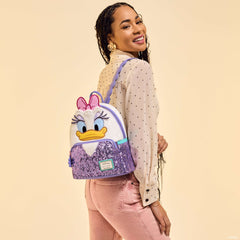 daisy duck 85th anniversary sequin plush cosplay mini backpack