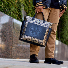 marvel 85th anniversary all-over print logo convertible backpack & tote crossbody bag