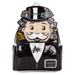 monopoly 90th anniversary pennybags glitter cosplay mini backpack