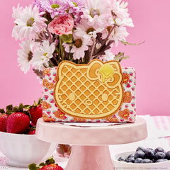 hello kitty breakfast waffle flap wallet
