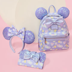 minnie mouse exclusive iridescent all-over print sequin ear mini backpack