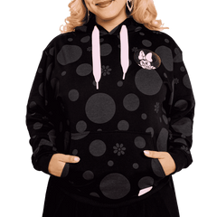 minnie mouse floral rock the dots unisex hoodie