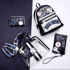 mlb ny yankees clear tote crossbody stadium bag with pouch
