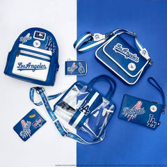 mlb la dodgers patches accordion zip around wallet