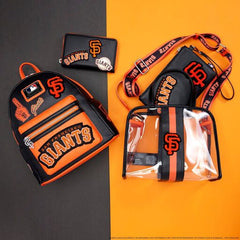 mlb sf giants patches zip around wallet