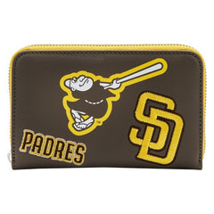 mlb sd padres patches zip around wallet
