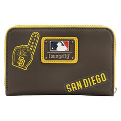 mlb sd padres patches zip around wallet