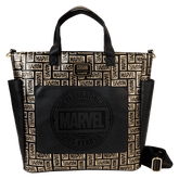 marvel 85th anniversary all-over print logo convertible backpack & tote crossbody bag