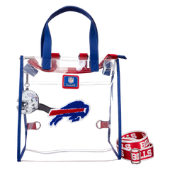 nfl buffalo bills clear convertible backpack & tote crossbody stadium bag