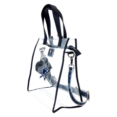 nfl dallas cowboys clear convertible backpack & tote crossbody stadium bag