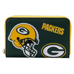 nfl green bay packers patches zip around wallet