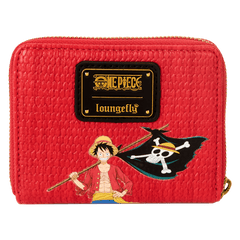 nycc limited edition one piece luffy jolly roger zip around wallet