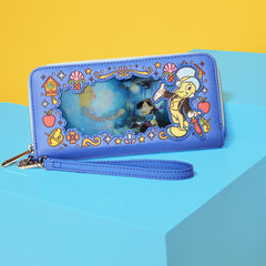 pinocchio exclusive blue fairy lenticular wristlet wallet