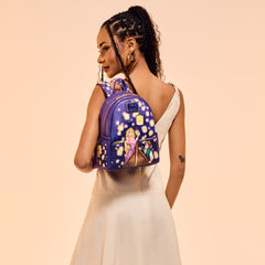 tangled rapunzel & flynn rider lantern light up mini backpack