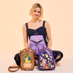 tangled rapunzel lantern drawstring mini backpack