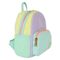 sdcc limited edition hello kitty & friends color block terry cloth mini backpack