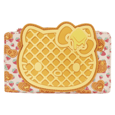 hello kitty breakfast waffle flap wallet