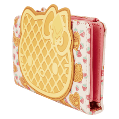 hello kitty breakfast waffle flap wallet