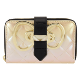 sanrio hello kitty 50th anniversary gold zip around wallet