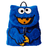 sesame street cookie monster plush cosplay mini backpack with coin bag