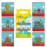 sesame street neighborhood friends mystery box pin