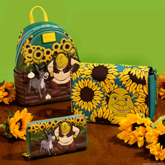 shrek & donkey sunflower field crossbody bag