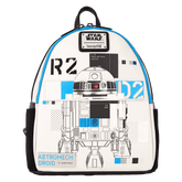 star wars: the power of the force r2-d2 astromech droid light up mini backpack