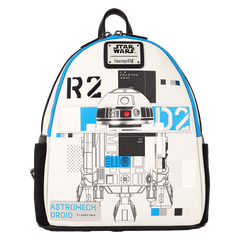star wars: the power of the force r2-d2 astromech droid light up mini backpack
