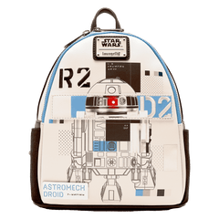 star wars: the power of the force r2-d2 astromech droid light up mini backpack