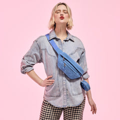 stitch ohana canvas convertible belt bag with coin bag