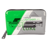 star wars: the power of the force lightsaber zip around wallet