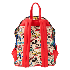 mickey & friends classic all-over print mini backpack with ear headband