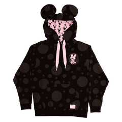 minnie mouse floral rock the dots unisex hoodie