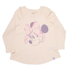 minnie mouse lace detail unisex raglan tee