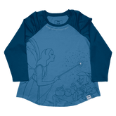 pinocchio blue fairy unisex raglan tee