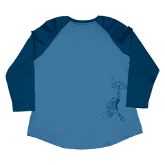 pinocchio blue fairy unisex raglan tee