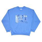 disney dogs & cats oversized unisex crewneck sweatshirt