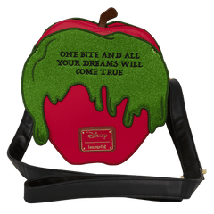 snow white and the seven dwarfs exclusive evil queen poison apple glitter crossbody bag