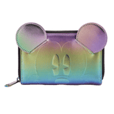 mickey mouse exclusive oil slick iridescent cosplay zip around wallet