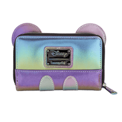 mickey mouse exclusive oil slick iridescent cosplay zip around wallet