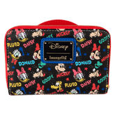 mickey & friends classic all-over print zip around wallet