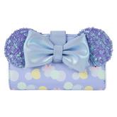 minnie mouse exclusive iridescent all-over print sequin ear flap wallet