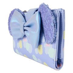 minnie mouse exclusive iridescent all-over print sequin ear flap wallet