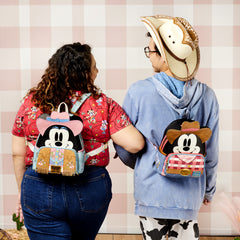 western mickey & minnie lasso all-over print unisex tee