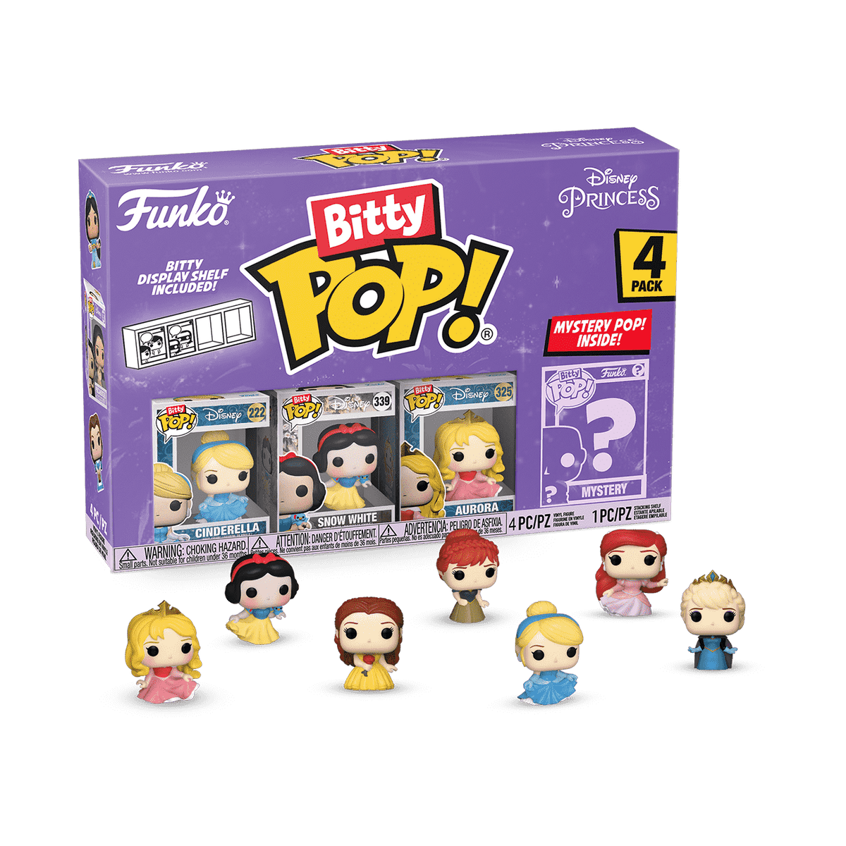 bitty pop! disney princess 4-pack series 3