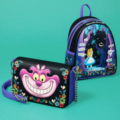 alice in wonderland cheshire cat tulgey wood crossbody bag
