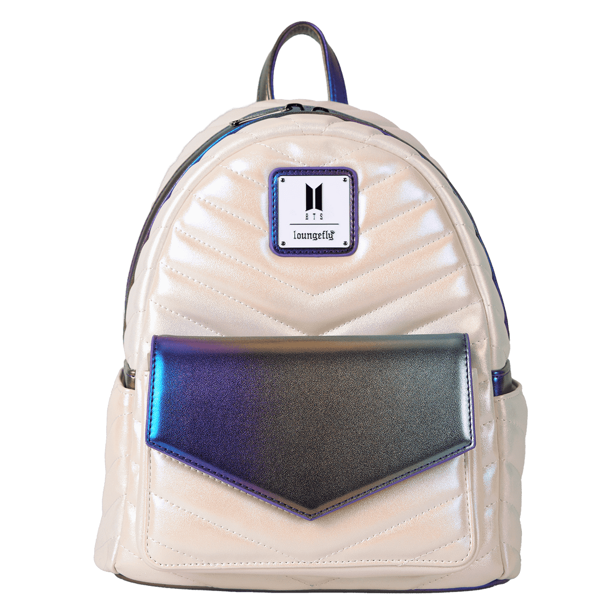 funko pop! by loungefly bts iridescent quilted mini backpack